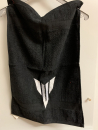 Handtuch, schwarz, Stick weiß 60 x 40
